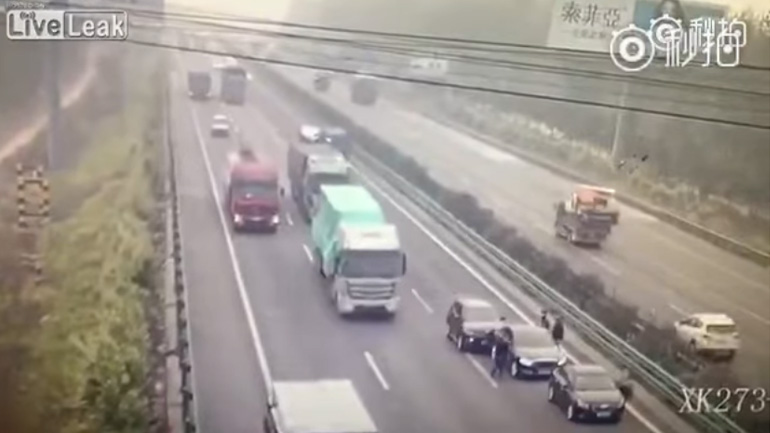 Κατσίκες προκαλούν τρομακτικό δυστύχημα σε αυτοκινητόδρομο!